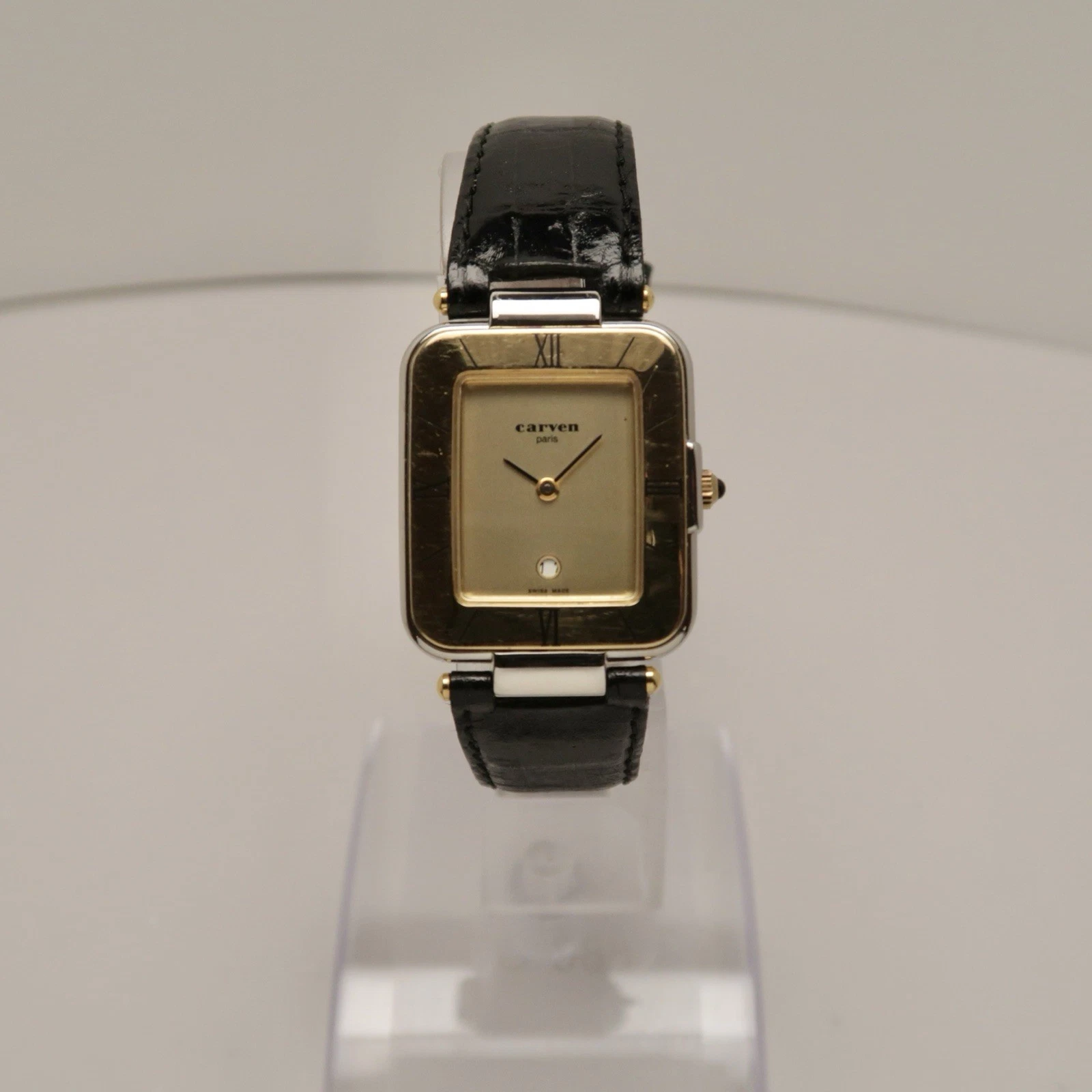 CARVEN Paris 36-135TG Gold Tone Women Quartz Vintage Watch W151 *WORKING
