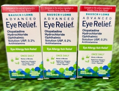 (3) Bausch+Lomb Advanced Eye Allergy Itch Relief 3.5mL (0.12 FL OZ)- EXP 10/2026