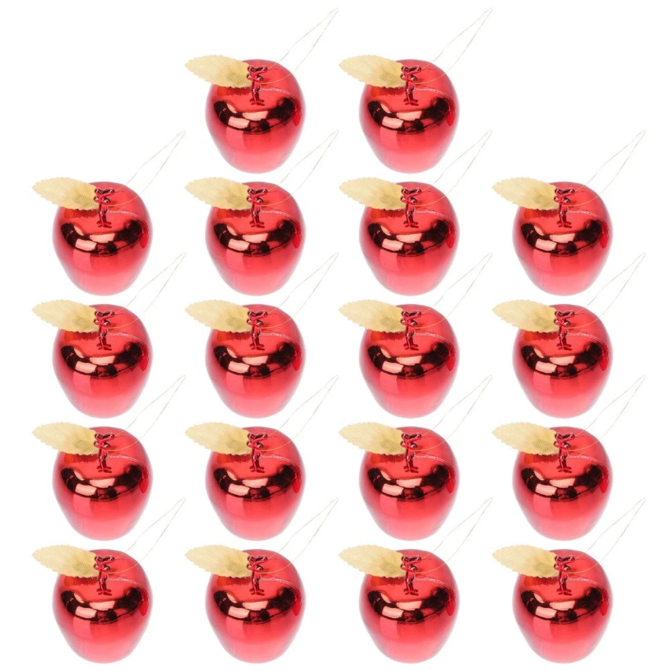  24 Pcs Apfel Ornamente Deko Äpfel Baumdekorationen Weihnachtsschmuck - Bild 2 von 4