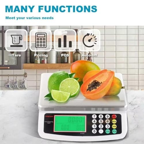 Large Digital Kitchen Scale 30KG/66LB - Stainless Steel Food & Baking Scale, LCD - Picture 5 of 8