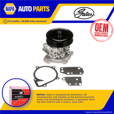 Water Pump fits FORD TRANSIT TDCi 2.4D 00 to 14 Coolant Gates 1715121 1711335