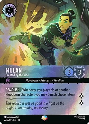 Lorcana Mulan - Created by the Vine (Epic) Holofoil [13 - 224/207] B05-R-8