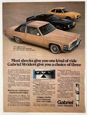 1979 Gabriel Shocks Print Ad Striders Cadillac Pontiac Trans Am Ford Pinto