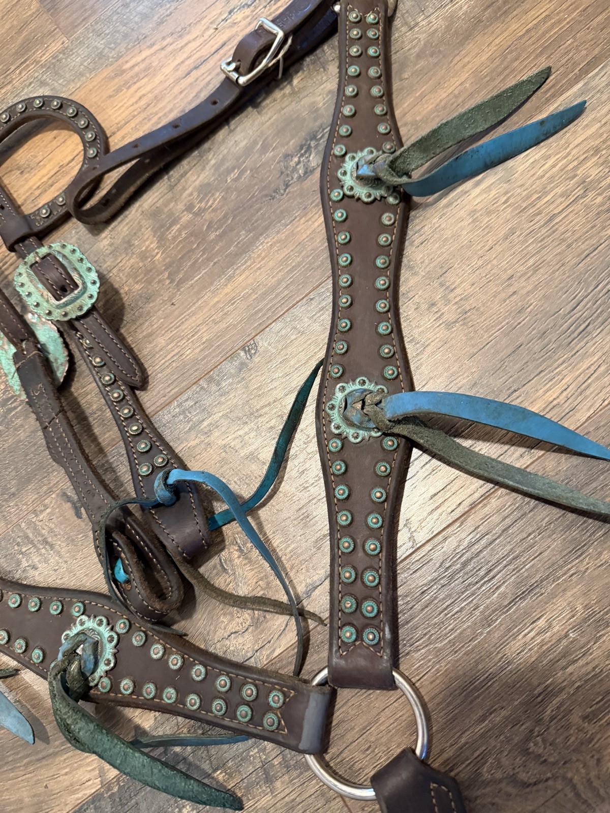 Martin Saddlery western horse Tack Set Breast Collar Headstall chocolate leather