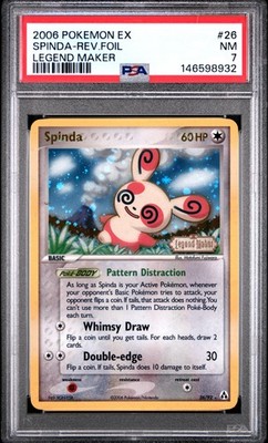 2006 POKEMON EX LEGEND MAKER #26 SPINDA-REVERSE FOIL PSA 7 | eBay