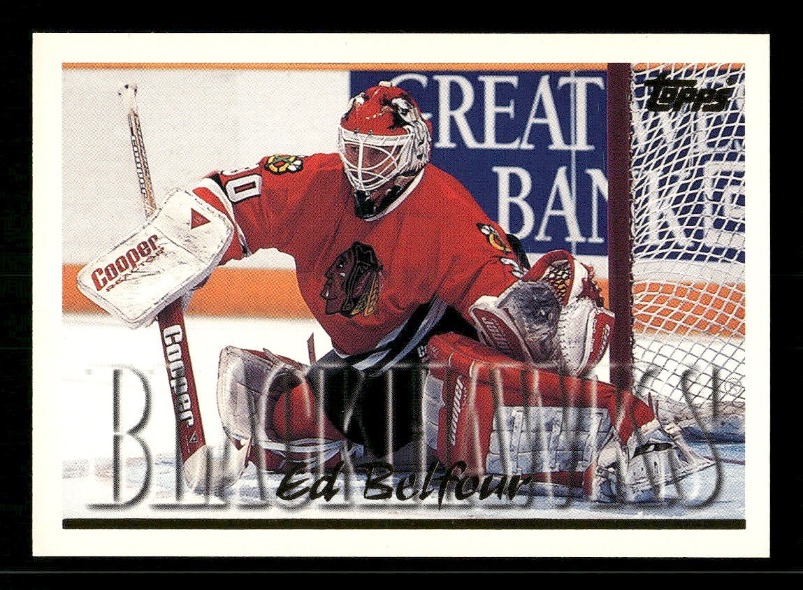 Ed Belfour 1995-96 Topps #130 Chicago Blackhawks NM