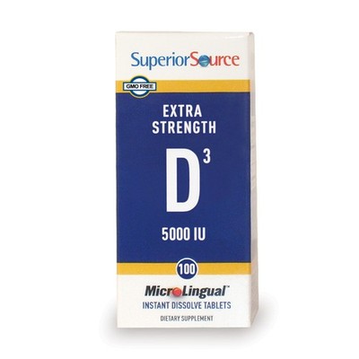Superior Source Vitamin D3 5000 IU Extra Strength 100 ct