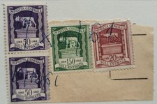 REPUBBLICA-Marche da Bollo-Imposta sull'Entrata-1959-20-50-150 Lire-USED-ON-FRAG