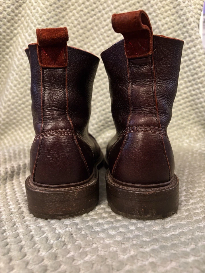 Allen Edmonds Hombres Normandía Marrón Cuero Puntera Botas Talla 8 D Foto 3 de 4