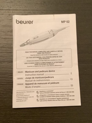 Beurer MP62 Professional Manicure Pedicure Nail Drill Kit with 10 Accessories