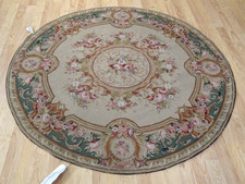 New wTags Beautiful Handmade Wool Aubusson Ne...