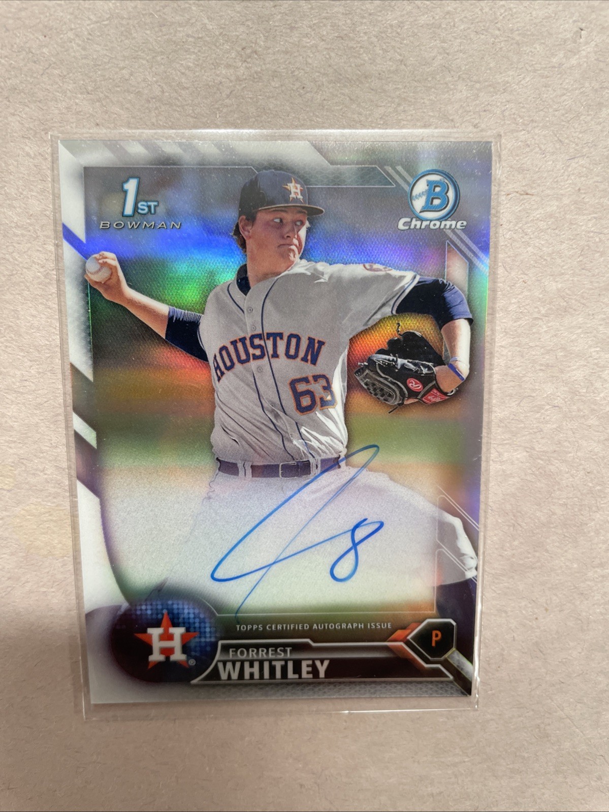 2016 Bowman Draft - Chrome Draft Pick Autographs Forrest Whitley #CDA-FW...