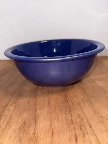 Pyrex 1.5L Mixing Bowl Cobalt Blue 323 Clear Bottom Vintage Glass Corning USA