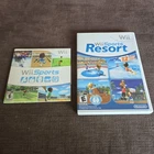 Lot of 2 Wii Sports and Wii Sports Resort Nintendo Wii - w/ Manuals Tested Works