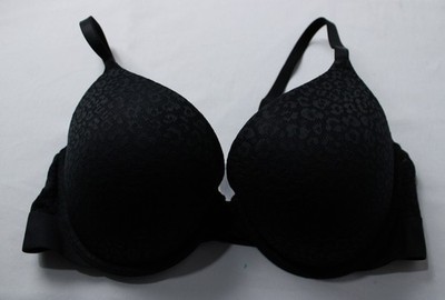 Earth Republic Women's Leopard Push Up Padded Bra EJ3 Jet Black Size 38D NWT