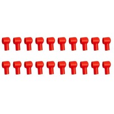 Angesetzte Rohrform Batteriepol Abdeckung Kappen 20PCS Isolierend Rot