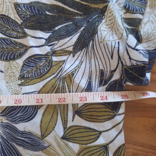Tahari Tropical Linen Blouse Button Up Short Sleeve Coastal Beach XL - Picture 9 of 10