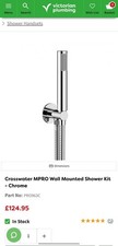 Crosswater MPRO Wall Mounted Shower Kit - Chrome