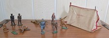 1930  s Vintage Medical Unit 199 Tent Barclay Manoil With Lead Figures Lot