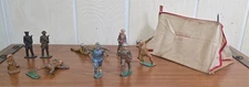 1930’s Vintage Medical Unit 199 Tent Barclay Manoil With Lead Figures Lot