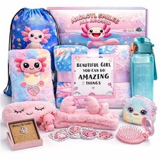 Axolotl Gift Set for Girls - Cute Axolotl-Themed Toy Box with Fluffy Diary, S...