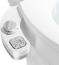 Bidet Attachment for Toilet, Dual Nozzle Frontal and Rear Wash Non-Electric Fr