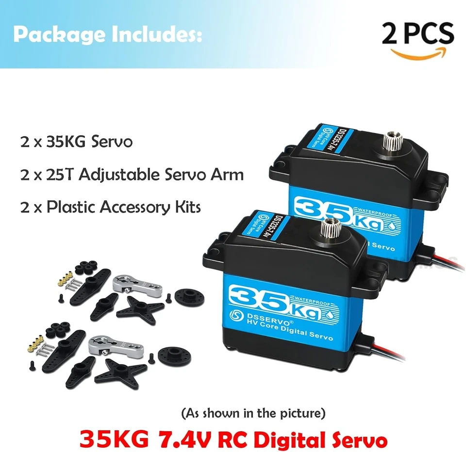 35KG RC Servo Pack - High Torque Waterproof - Image 4 of 4