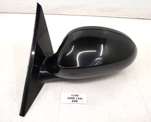 ✅ 08-09 OEM BMW E82 E88 135 Left Driver Side Heated Mirror Assembly Black 475