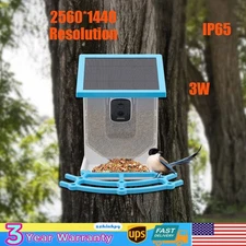 Solar Powered Bird Feeder Smart Bird Feeder Bird Feeding Unit with Camera Blue