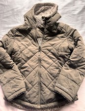 Free Country Girls Reversible Fleece Jacket - S 7/8 - Olive/Vine