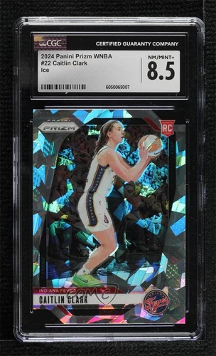 2024 Panini Prizm WNBA Ice Prizm Caitlin Clark #22 CGC 8.5 Rookie RC