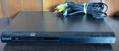 Sony DVP-SR200P DVD/CD Player Black w/ AV Cables Tested GUC