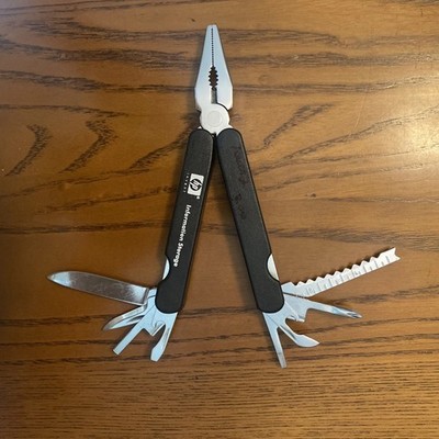 HP Black Multi Tool With 8 Attachments, Pliers, And Leather Sheath