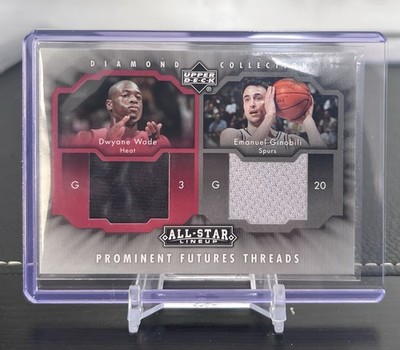 2004-05 Upper Deck Prominent Futures Threads Dwyane Wade, Manu Ginobili 