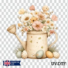 Easter Floral Water Cane UV DTF Sticker - Glass Laptop Tumbler Cup xp125