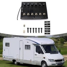 Pannello interruttore 6 posizioni in bachelite con fusibili per applicazioni 12V