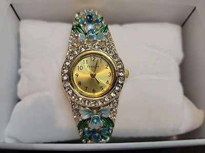 WOMEN/GIRLS BRACELET WATCH BY STRADA JEWEL FLOWER DESIGN