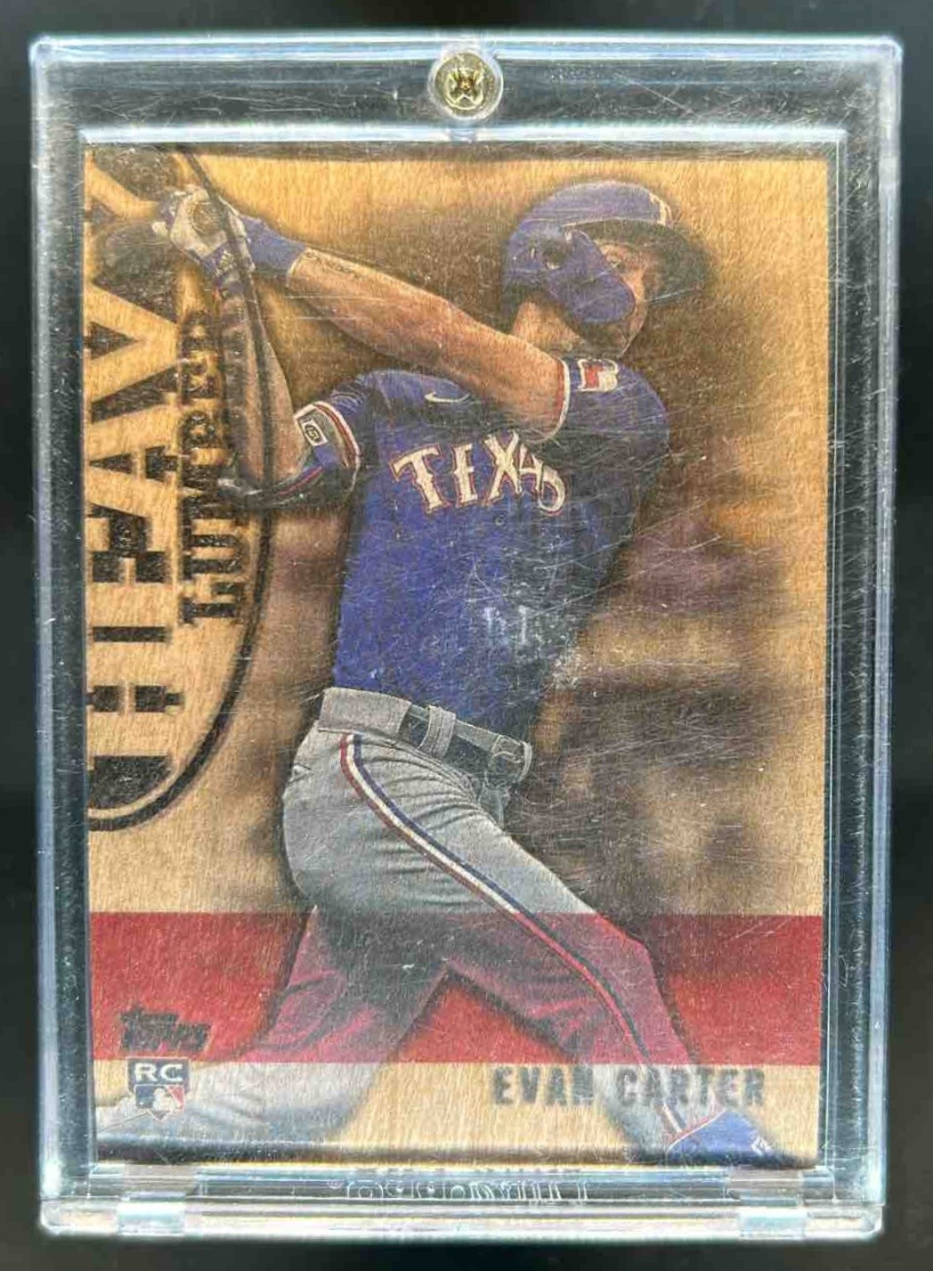 2024 Topps Update Evan Carter Heavy Lumber RC Rookie #HL-65 Rangers