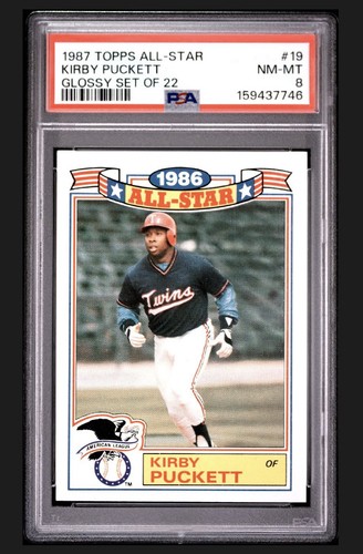 Kirby Puckett #19 1987 Topps All Star 22 card