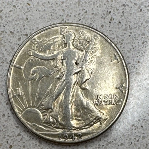 1942 Liberty Walking Half Dollar 90% Silver Business Strike US Coin
