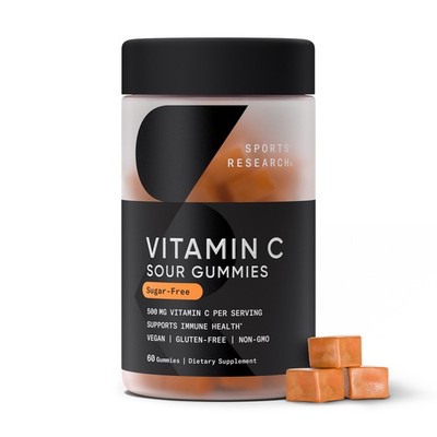 Vitamin C 250mg Gummies Vegan GF Free Non-GMO Immune Antioxidant Support 60ct