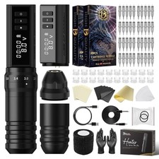 Tattoo Gun Kit - Kiss of Dragon Complete 2400mAh Rotary Tattoo Machine extra bat