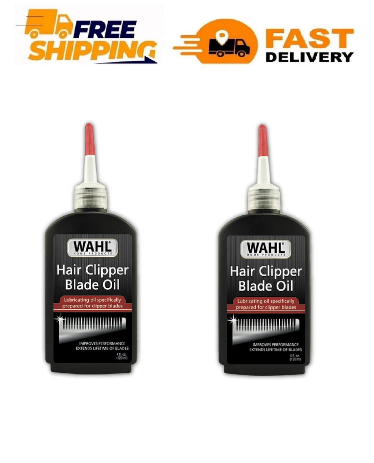 2 pack Wahl Premium Hair Clipper Blade Lubricating Oil