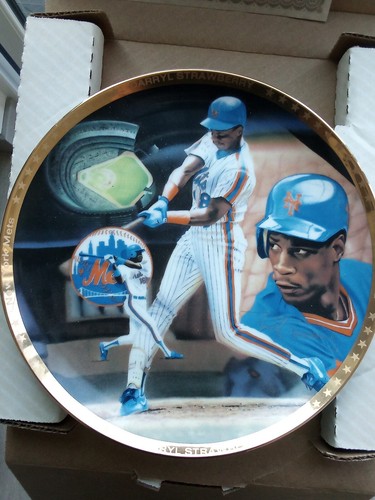 NY Mets Darryl Strawberry Sports Impressions Collector Plate LE 729/3500 COA