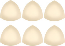 3Pair Triangle Bra Insert Pads Removable Nude...