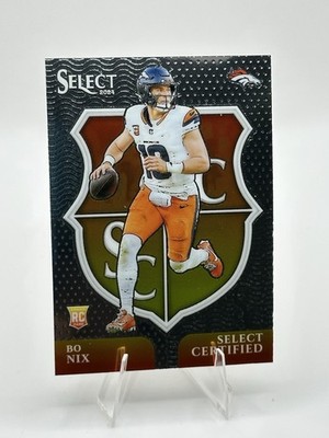 2024 Panini Select - Select Certified Rookies #4 + Numbers #6 Bo Nix (RC)