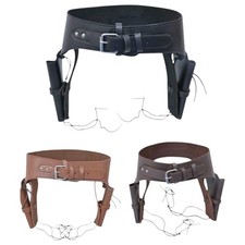 Cowboy Western Revolver Doppelholster Waffengürtel schwarz braun hellbraun .22 .38 .44 .45