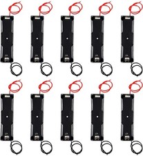 10PCS 18650 Battery Holder 1-Slot 3.7V Storage Box Case with Wire Leads