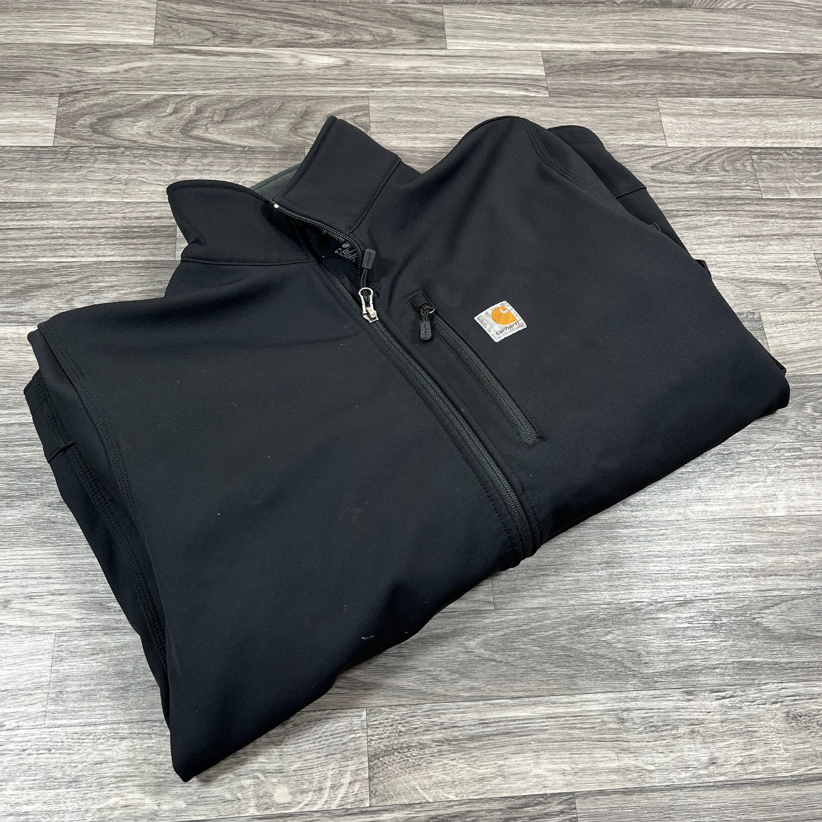 CARHARTT Relaxed Fit Rain Defender Black Windbreaker Jacket Men's Size L Tall