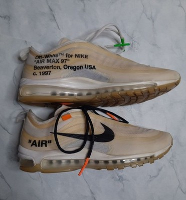 Nike Air Max 97 x Off-White Virgil Abloh Beige White Sneakers EU 44